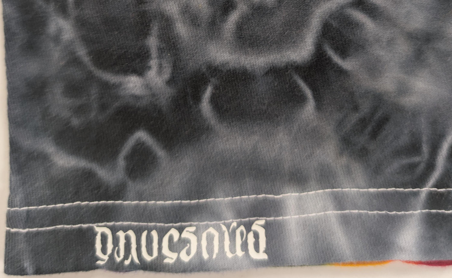 XL Hexagon-> Dodecagram F/Color Shifting Hourglass Shape B/Hexagon L Slv/Hexagram R Slv/ Cosmic Egg-Geode Hybrid Tie Dye Long Sleeve Shirt