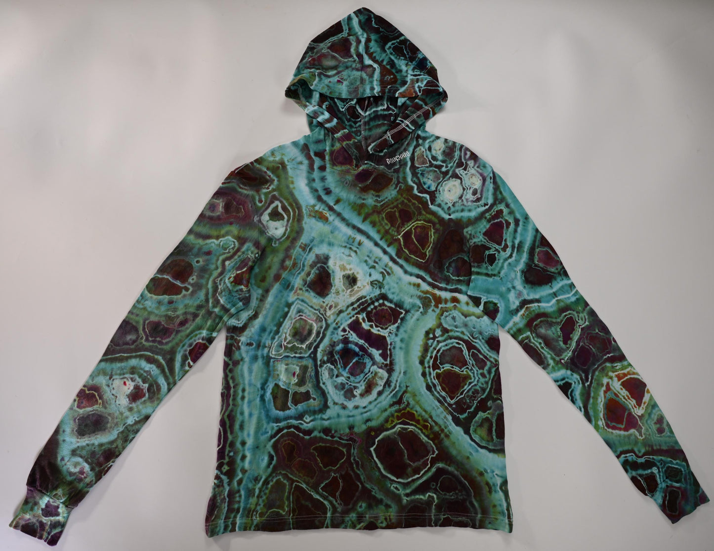 Large Geode Ice Dye Tie Dye on a Bella + Canvas 3512 Unisex Jersey Long-Sleeve Hoodie*