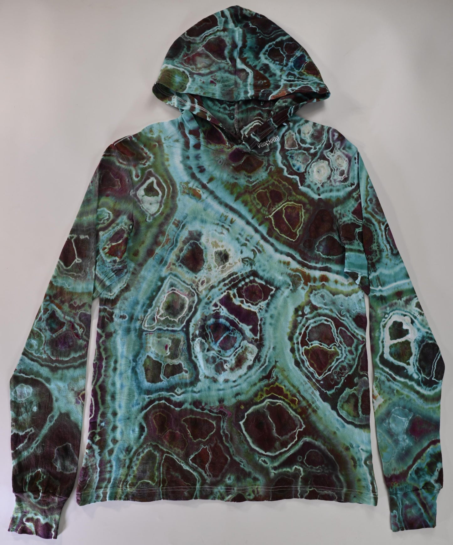 Large Geode Ice Dye Tie Dye on a Bella + Canvas 3512 Unisex Jersey Long-Sleeve Hoodie*