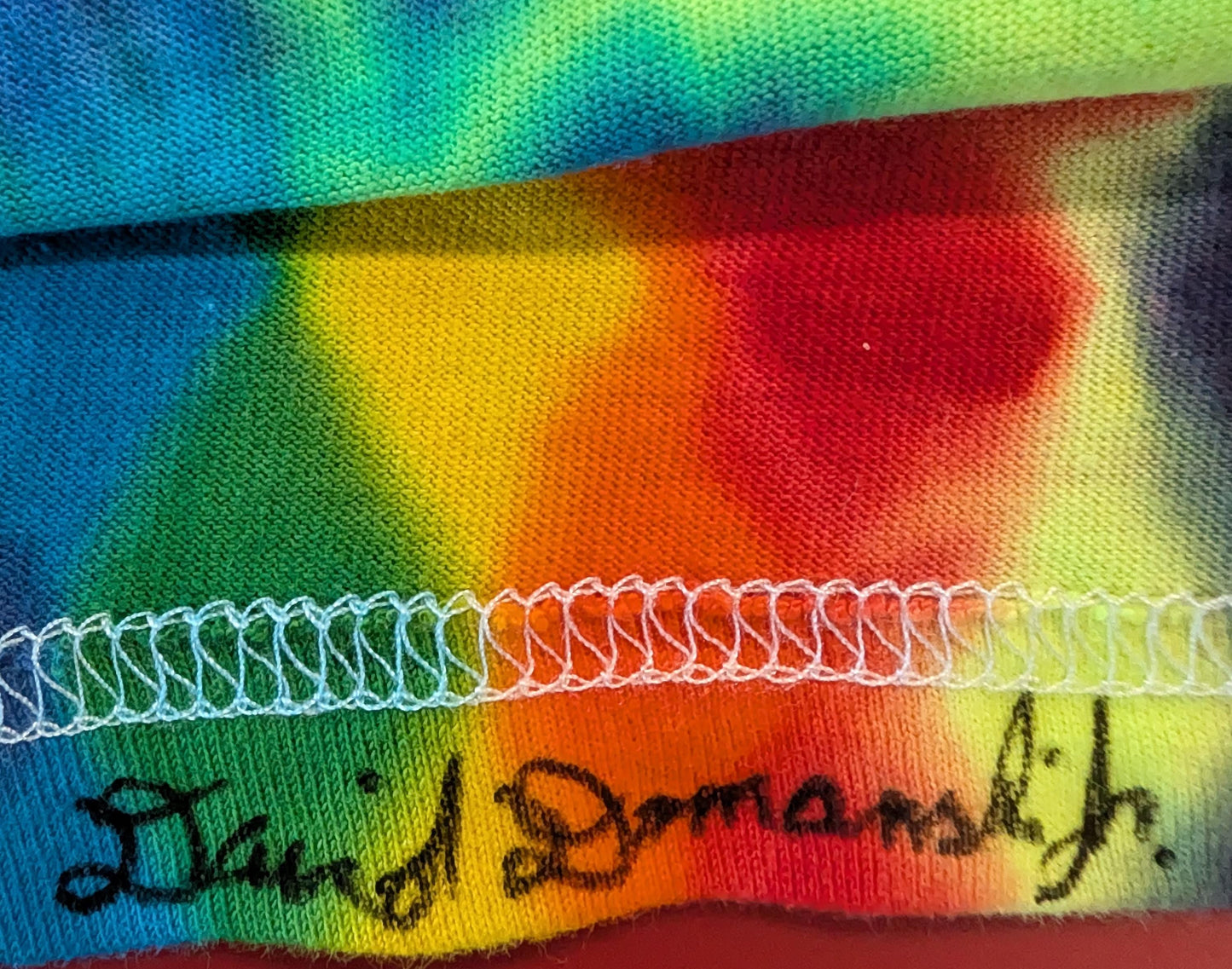 2X Super Heady UV Reactive 20Pt Mandala Cosmic Egg Cntr F/Geometric Tower B Shield/Scrunch Tie Dye on a Tultex 290 Ringspun Cotton T-Shirt