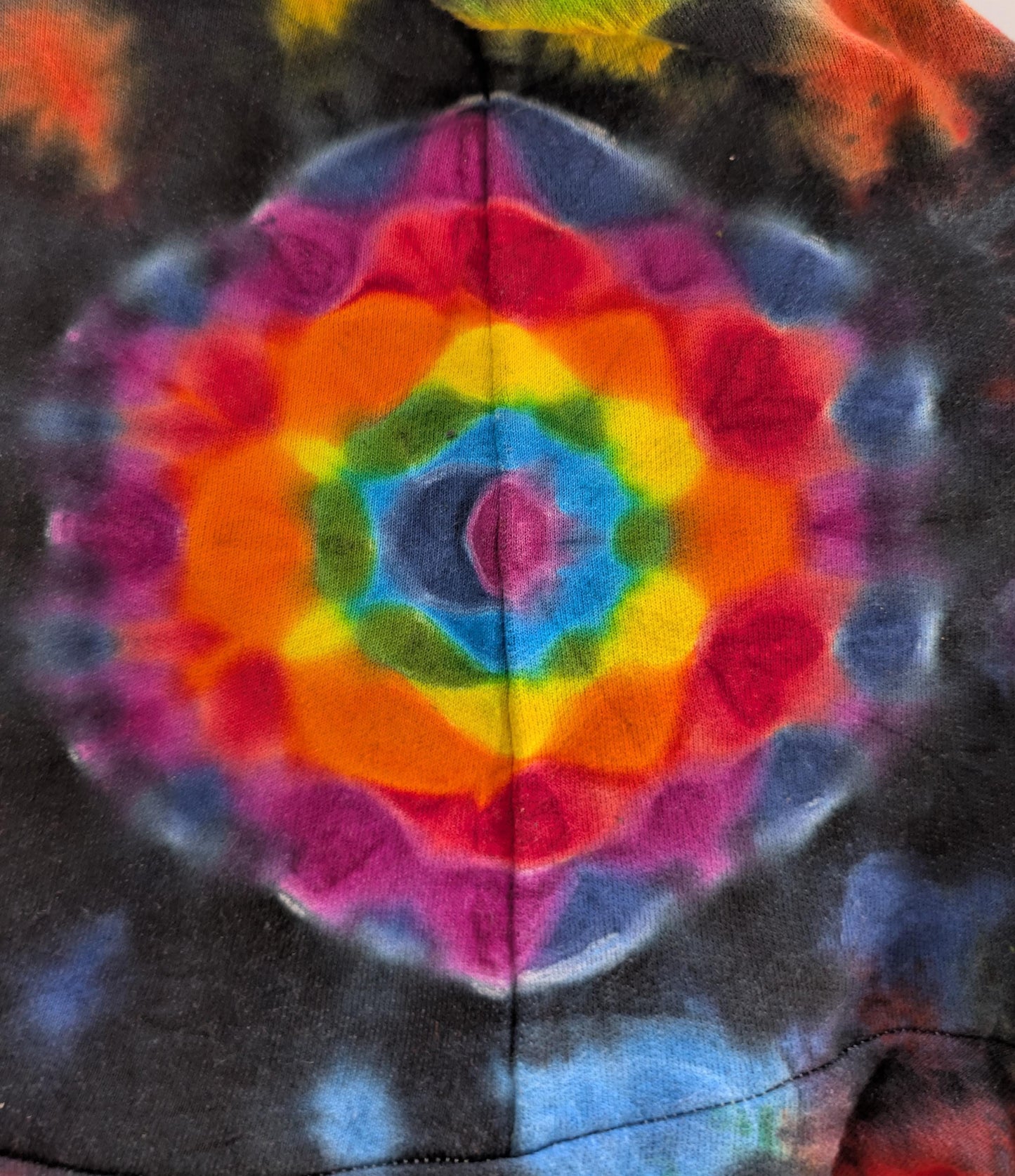 2X Bright Side/Dark Side Tie Dye Zipper Hoodie (Read Description)