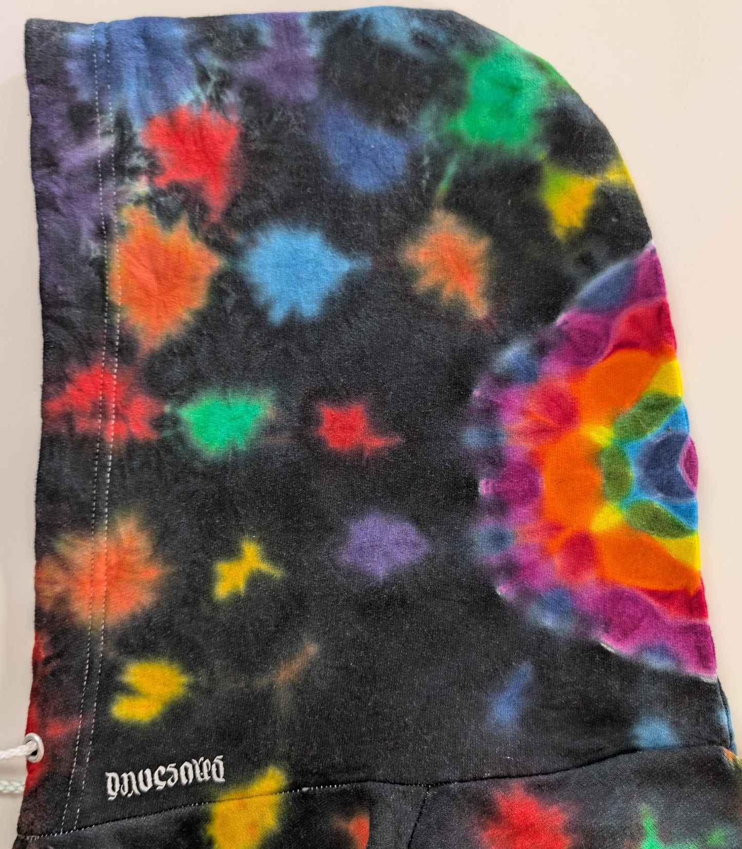 2X Bright Side/Dark Side Tie Dye Zipper Hoodie (Read Description)