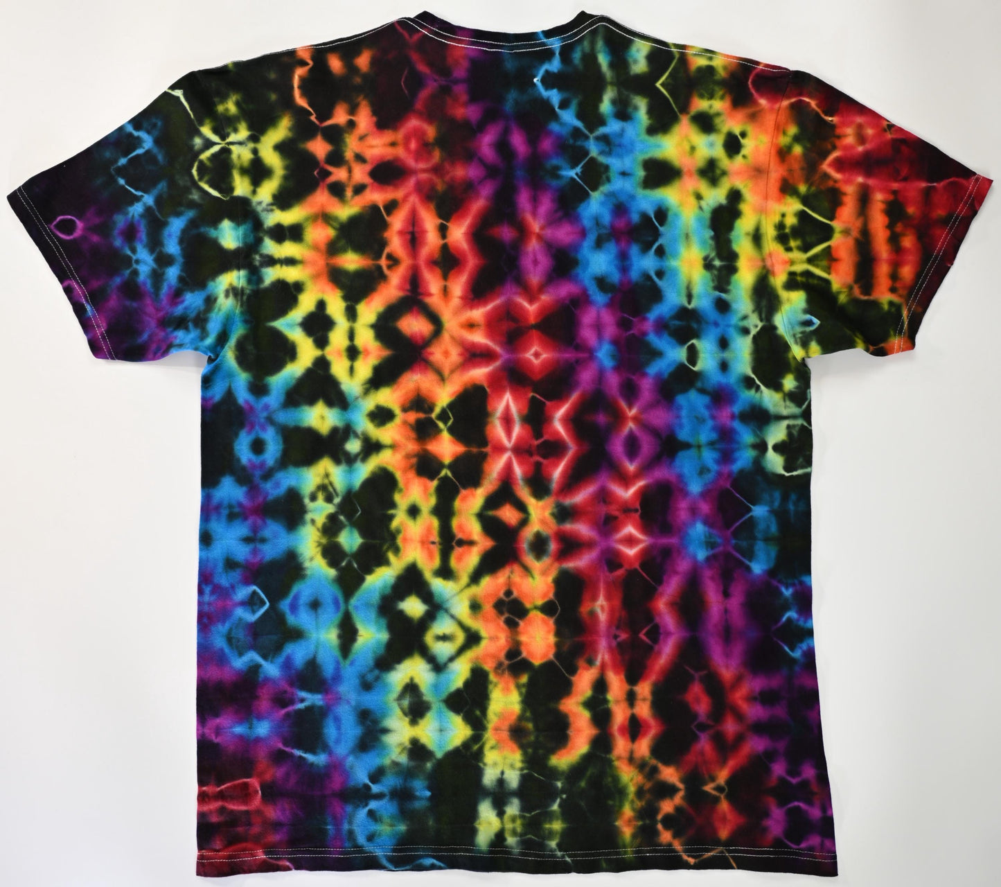 XL Glitch Tie Dye on a Tultex 290 Ringspun Cotton T-Shirt