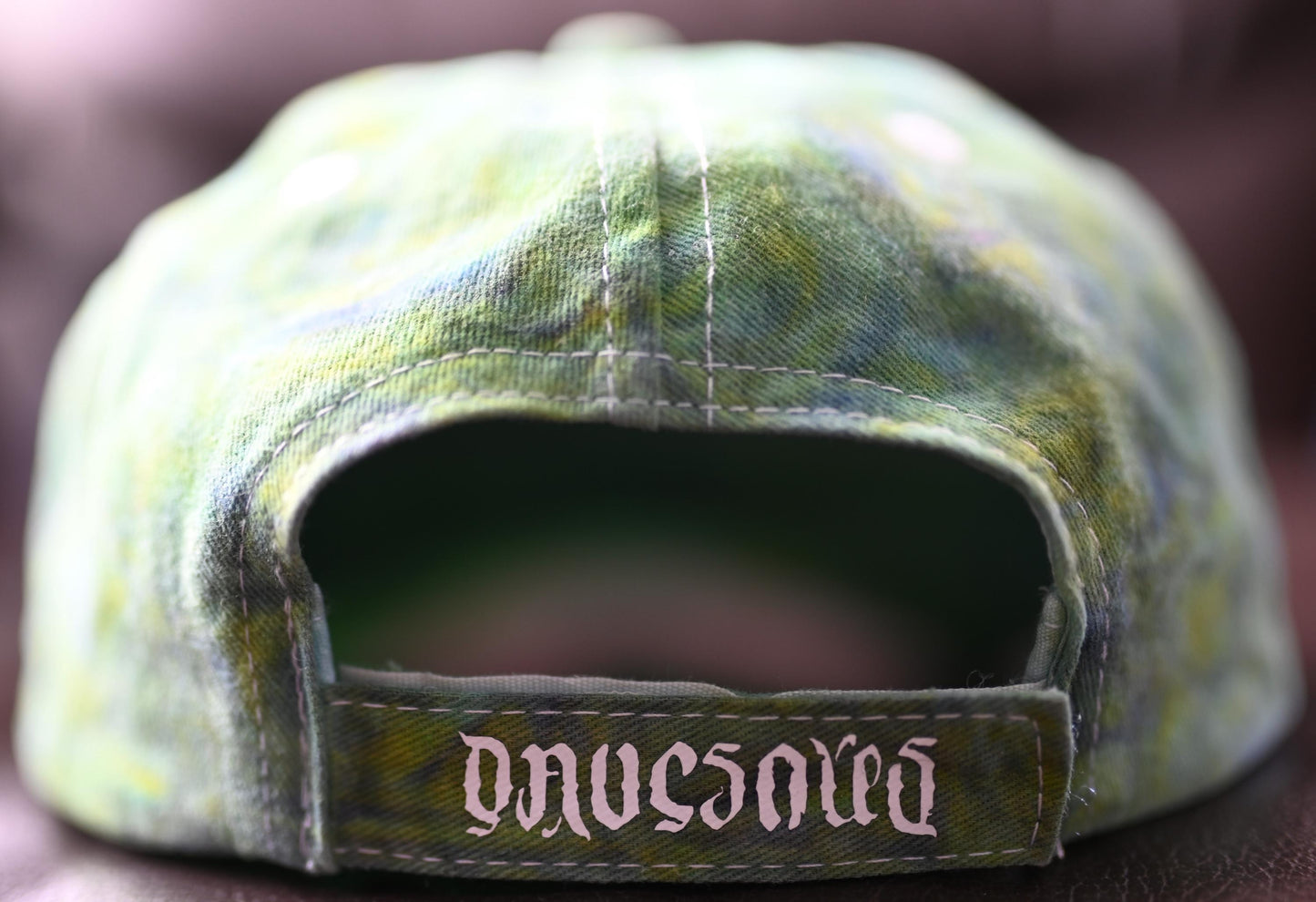 Adult (colors: "Retro", "Evensong" and "Zesty Yellow" all DyeSpin Colors) Swirl Dyed/"Shaving Cream Dye" on a Valucap Brushed Twill Cap