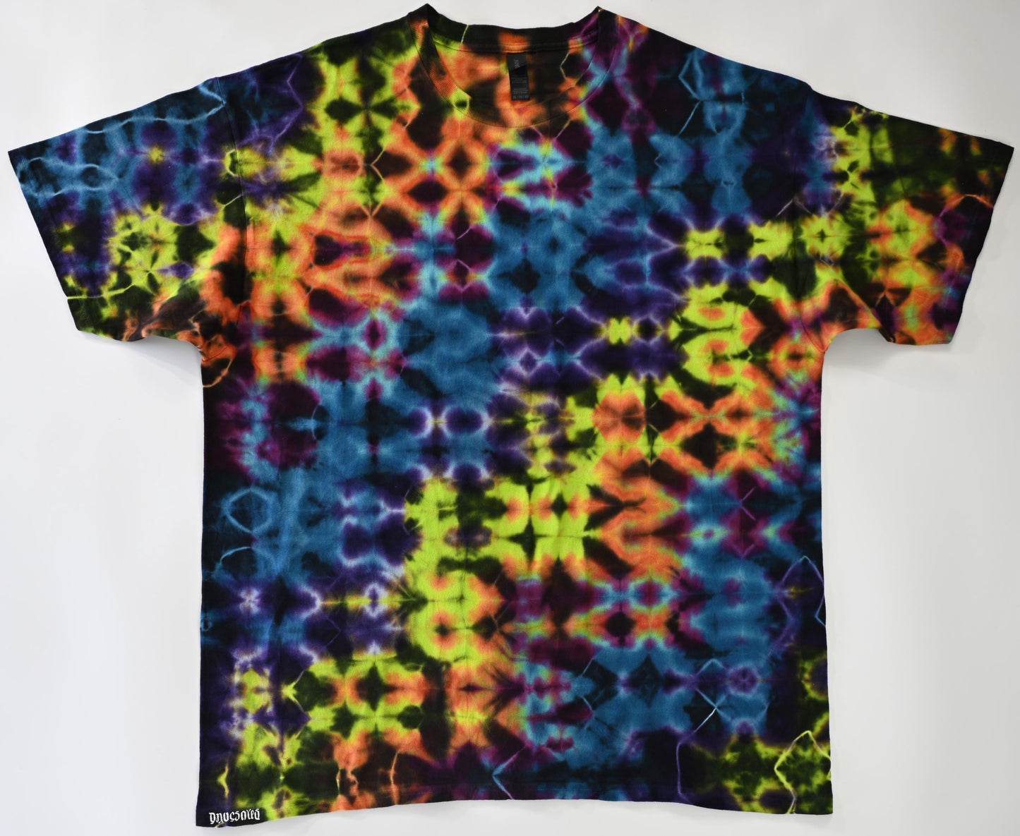 2X Glitch Tie Dye in my Psychedelic Vision color Palette on a Gildan Ultra Cotton PFD (Prepared for Dye) T-Shirt