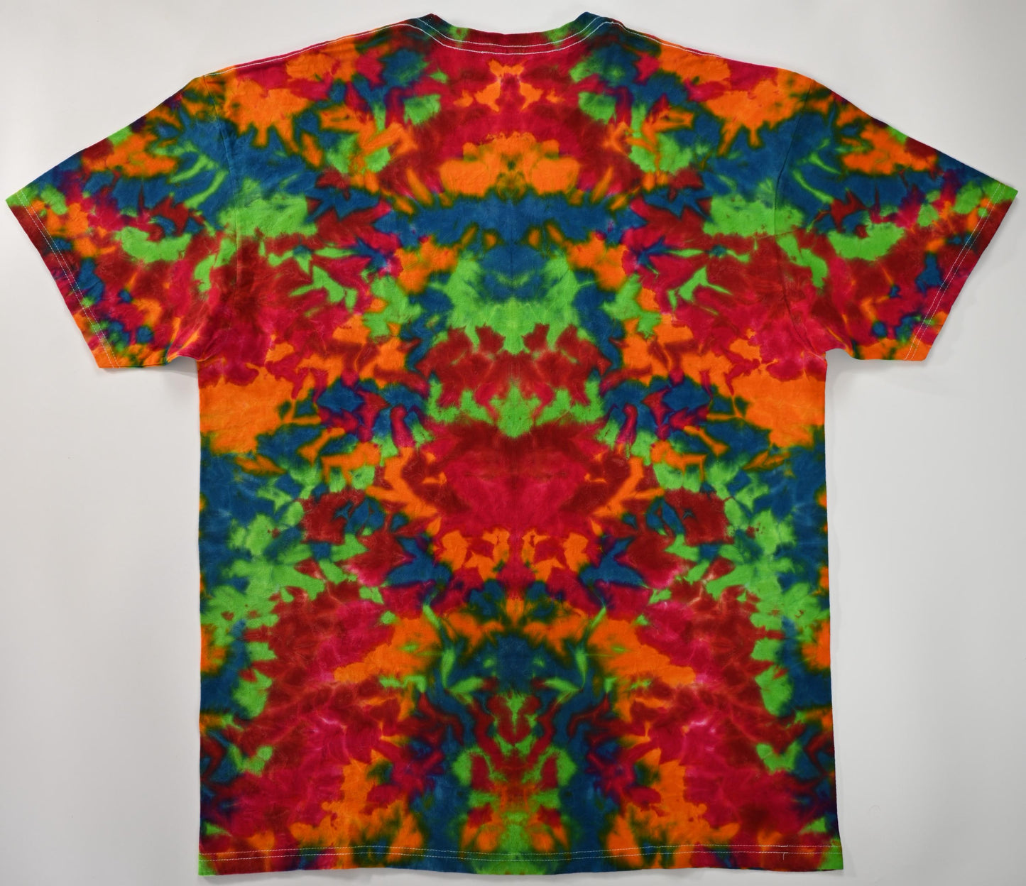 XL Rorschach Scrunch Tie Dye in My "Perplexing Paradox" Color Palette On a Tultex 290 Ringspun Cotton T-Shirt