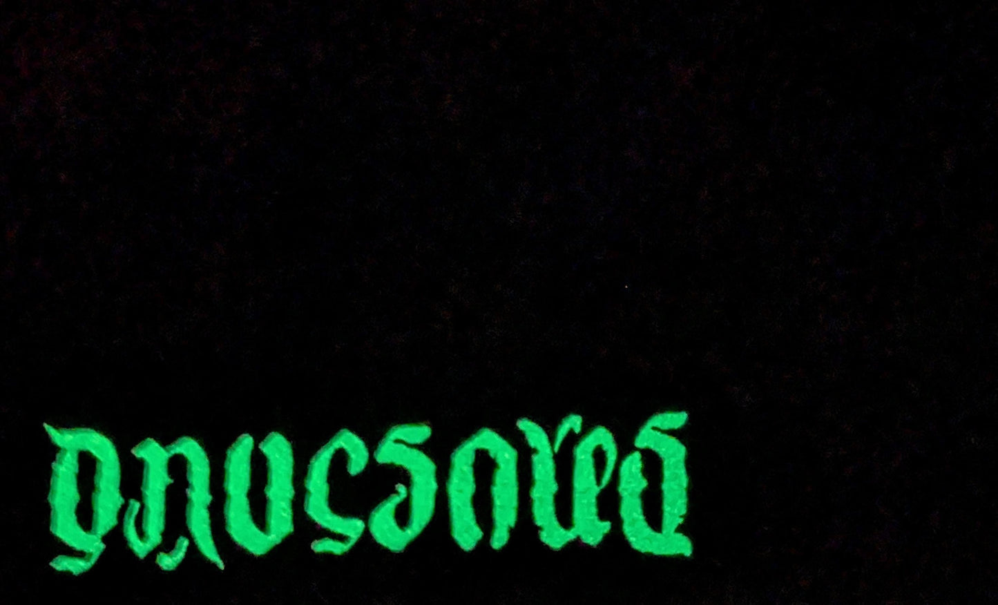 2X UV Reactive Neo DNA Decagram Front/Triangle Back/Zig Zag Sleeves/Rainbow Scrunch Tie Dye on a Tultex 290 Ringspun Cotton T-Shirt