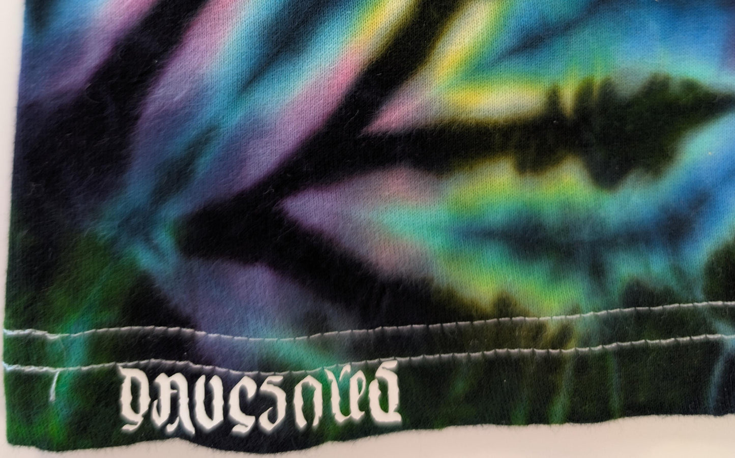 Medium Quantum Scrunch "Crystal Wash" Low Water Immersion Tie Dye, Neon Candy Nebula Color Palette on a Tultex 290 Ringspun Cotton T-Shirt