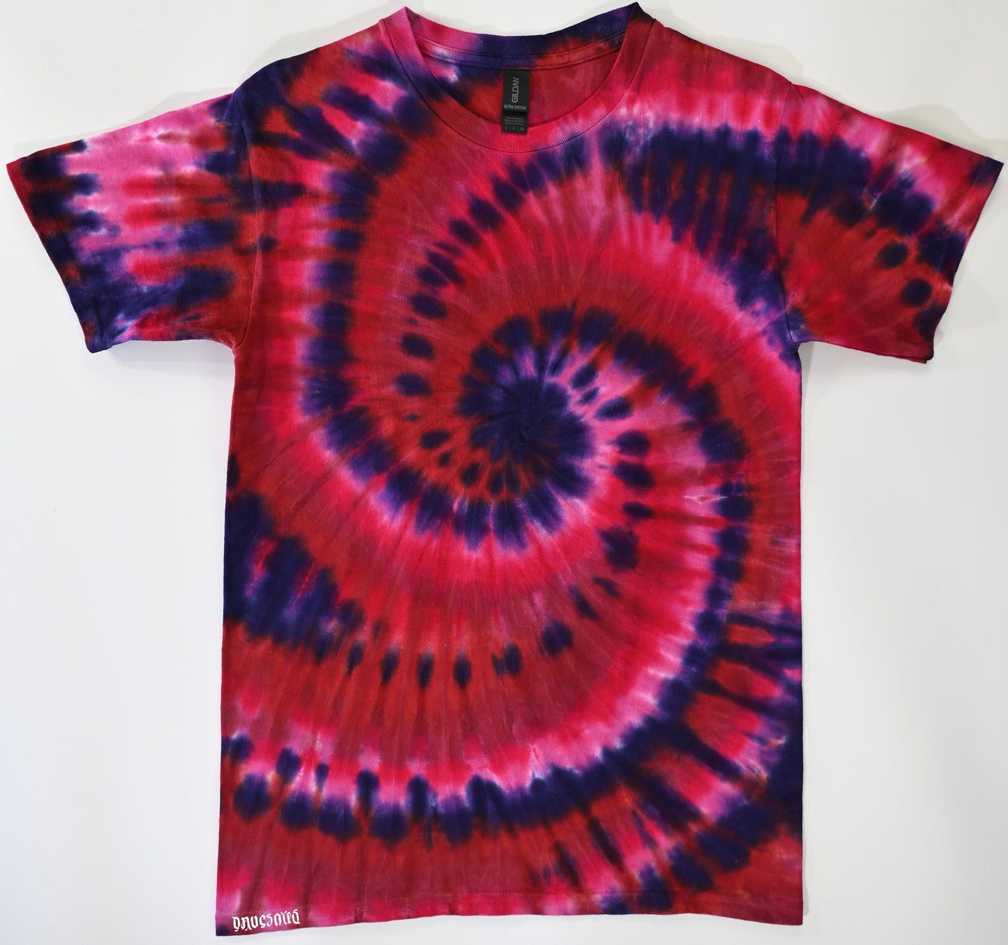 Small Spiral "Crystal Wash" Low Water Immersion Tie Dye using my Ethereal Attraction Color Palette on a Gildan Ultra Cotton PFD T-Shirt
