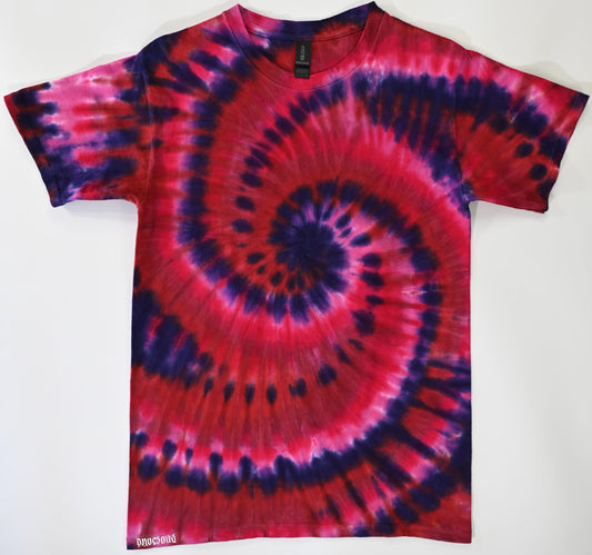 Small Spiral "Crystal Wash" Low Water Immersion Tie Dye using my Ethereal Attraction Color Palette on a Gildan Ultra Cotton PFD T-Shirt