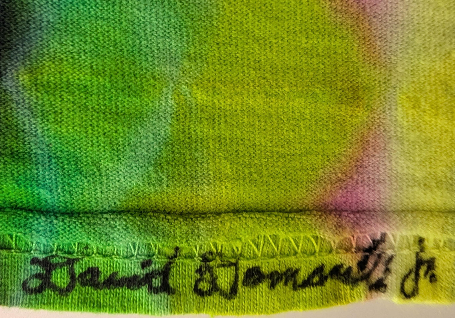 2X Dank & Heady UV Reactive Octagon>{16/4} Hexadecagram Frnt/Stepped Alien Spine Bck/Zig Zag Honeycomb Slvs, Scrunch Tie Dye Gildan T-Shirt