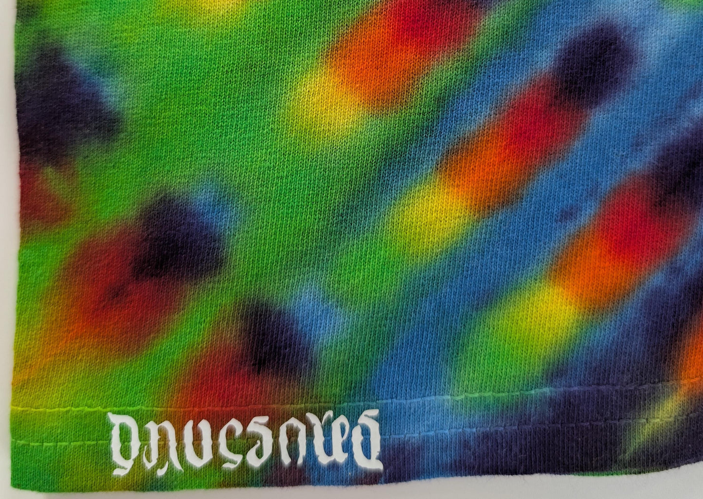 XL Trippy Weaver V Variant Tie Dye on a Gildan Ultra Cotton PFD (Prepared for Dye) T-Shirt