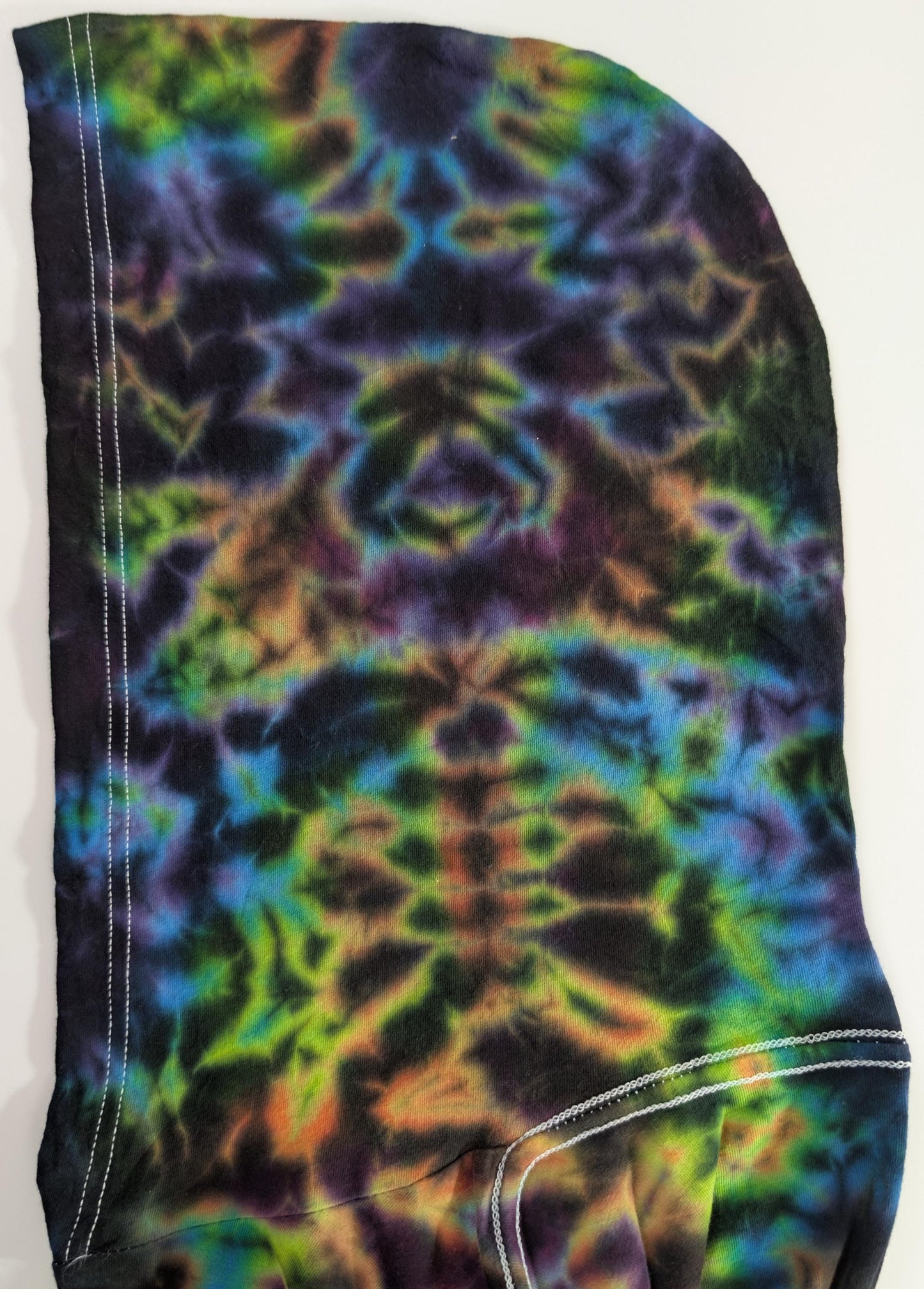 Large Rorschach Scrunch Tie Dye in my Psychedelic Vision Color Palette on a Bella + Canvas 3512 Unisex Jersey Long-Sleeve Hoodie*