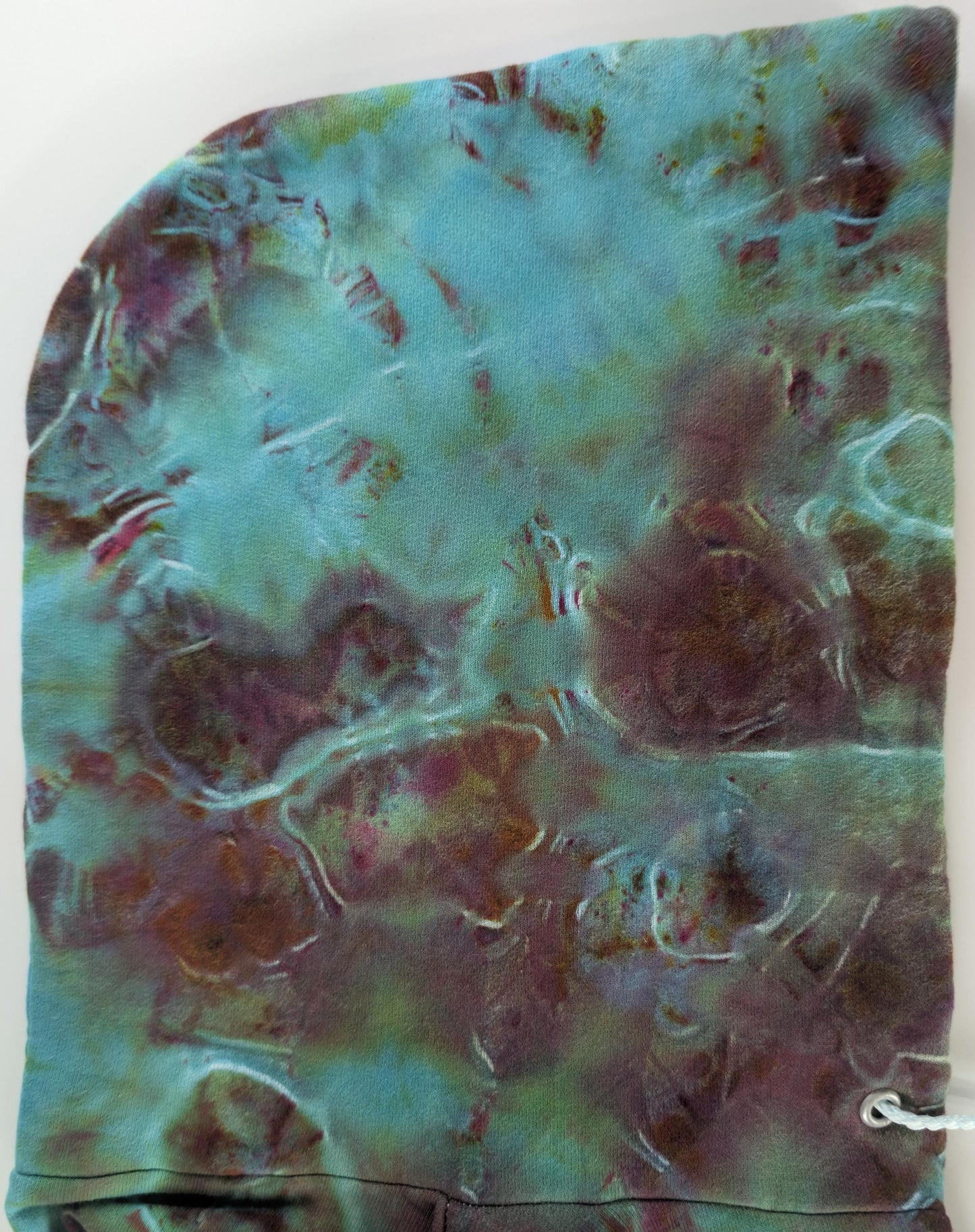 Large Geode Ice Dye Tie Dye on a Hanes Ultimate Cotton Pullover Hoodie with Front Pocket