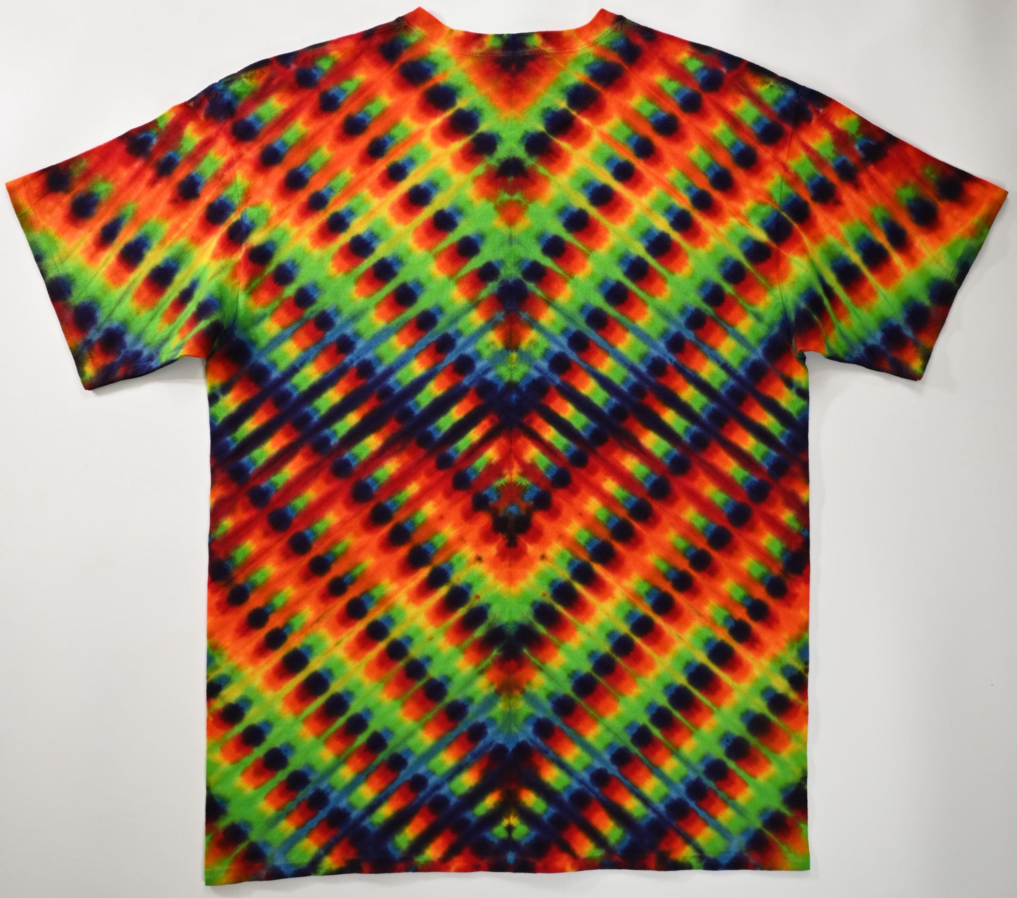 XL Trippy Weaver V Variant Tie Dye on a Gildan Ultra Cotton PFD (Prepared for Dye) T-Shirt
