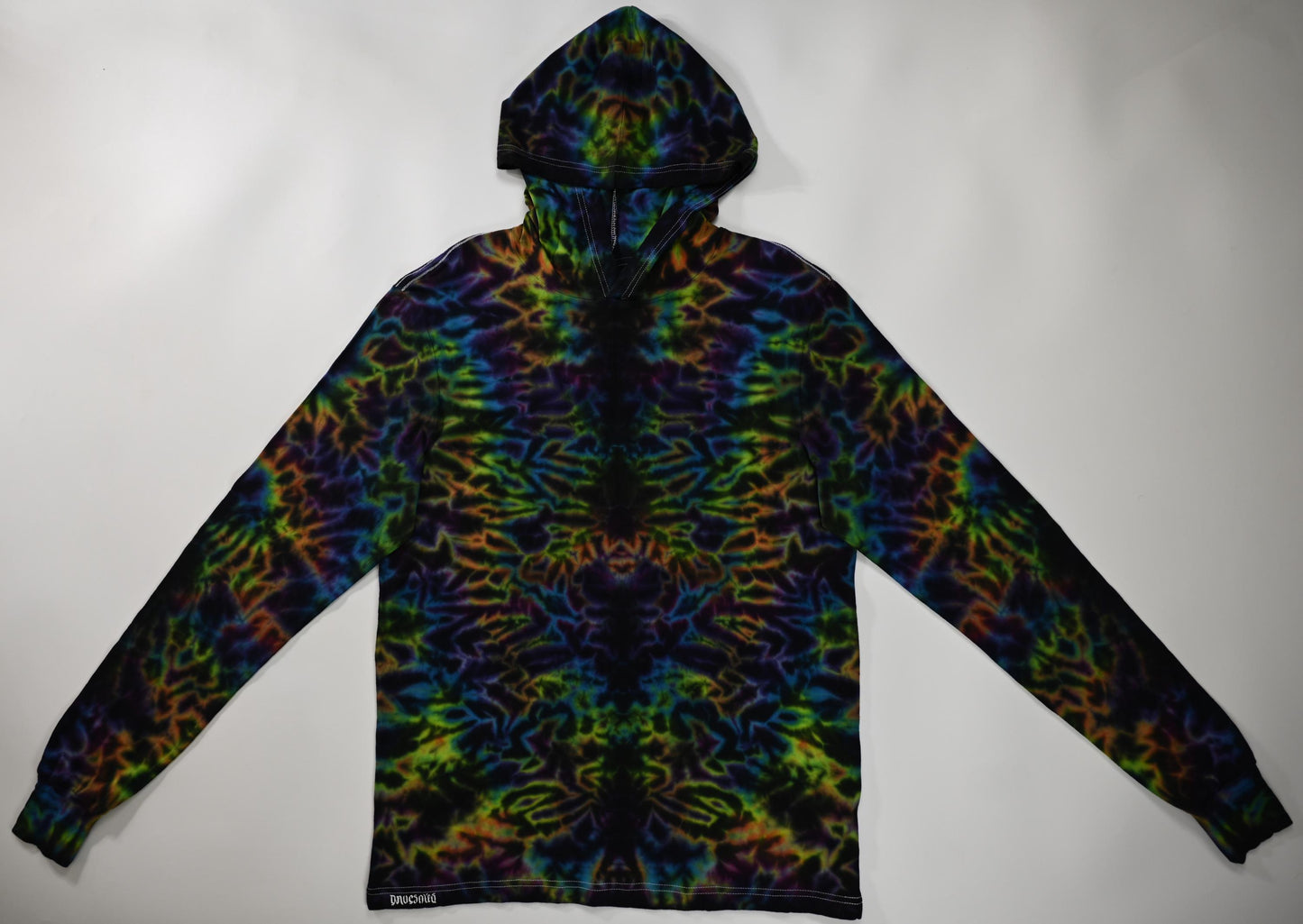 Large Rorschach Scrunch Tie Dye in my Psychedelic Vision Color Palette on a Bella + Canvas 3512 Unisex Jersey Long-Sleeve Hoodie*
