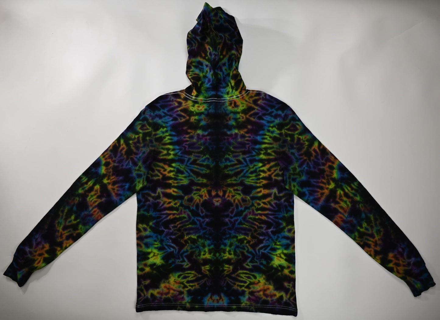 Large Rorschach Scrunch Tie Dye in my Psychedelic Vision Color Palette on a Bella + Canvas 3512 Unisex Jersey Long-Sleeve Hoodie*