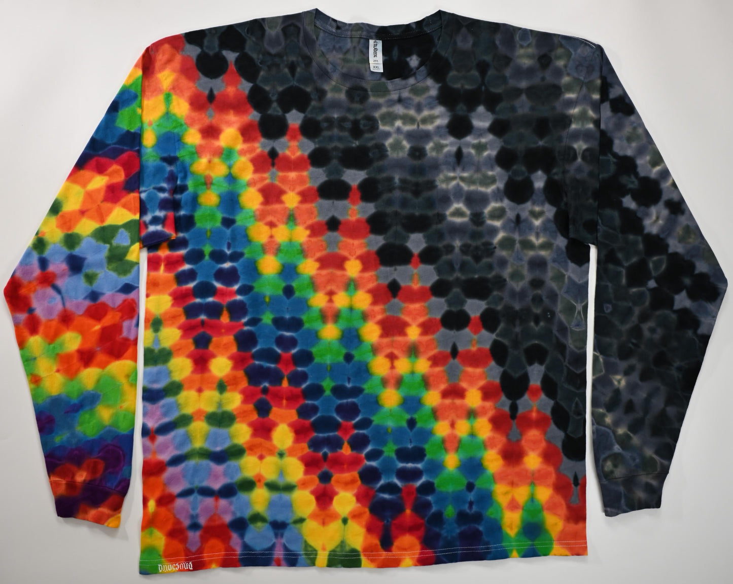 minor improved factory defect** 2X Heatwave.V-5e Tie Dye on a Tultex 291 Ringspun Cotton Long Sleeve Shirt *Read Description