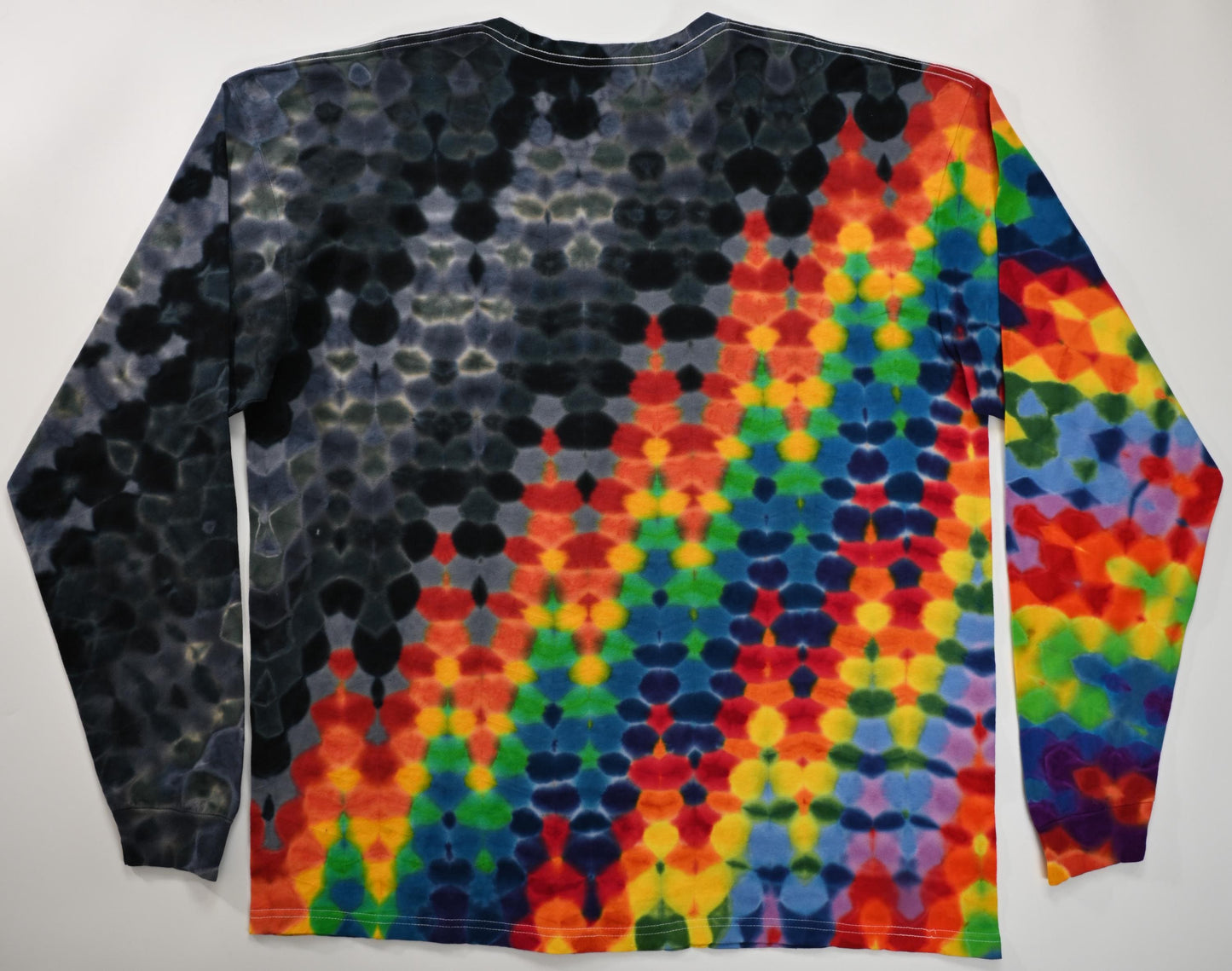 minor improved factory defect** 2X Heatwave.V-5e Tie Dye on a Tultex 291 Ringspun Cotton Long Sleeve Shirt *Read Description