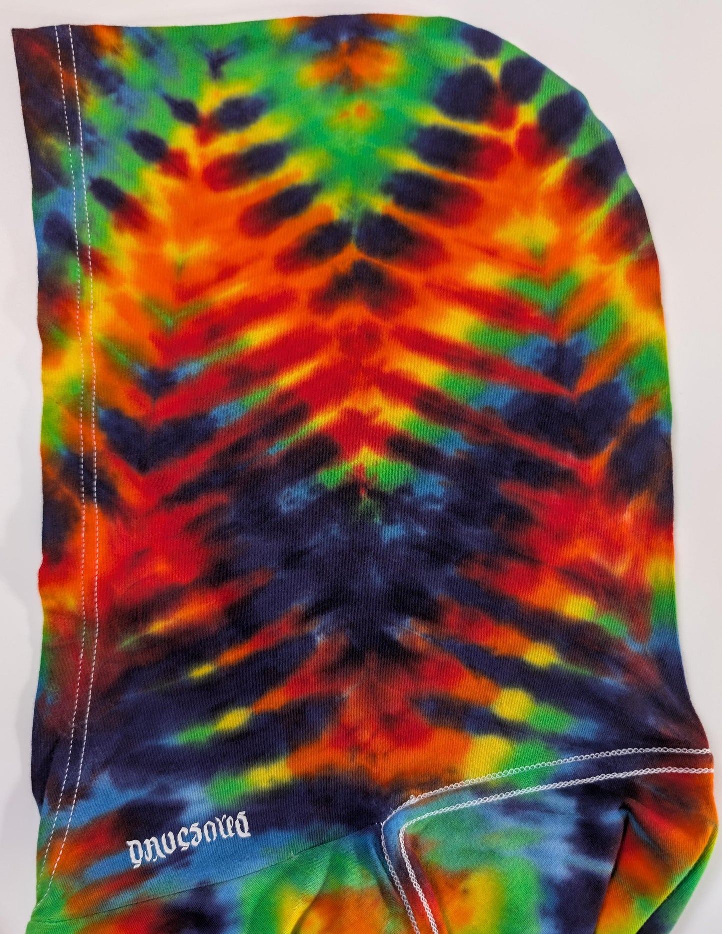 XL Decagram Trippy Weaver Tie Dye on a Bella + Canvas 3512 Unisex Jersey Long-Sleeve Hoodie*