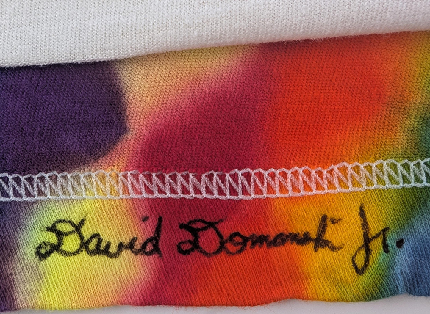 2X “Snow White Series” UV Reactive 20 Pt Mandala w/ Ripple Center Front/Geometric Tower Back Tie Dye on a Tultex 105 Tank Top