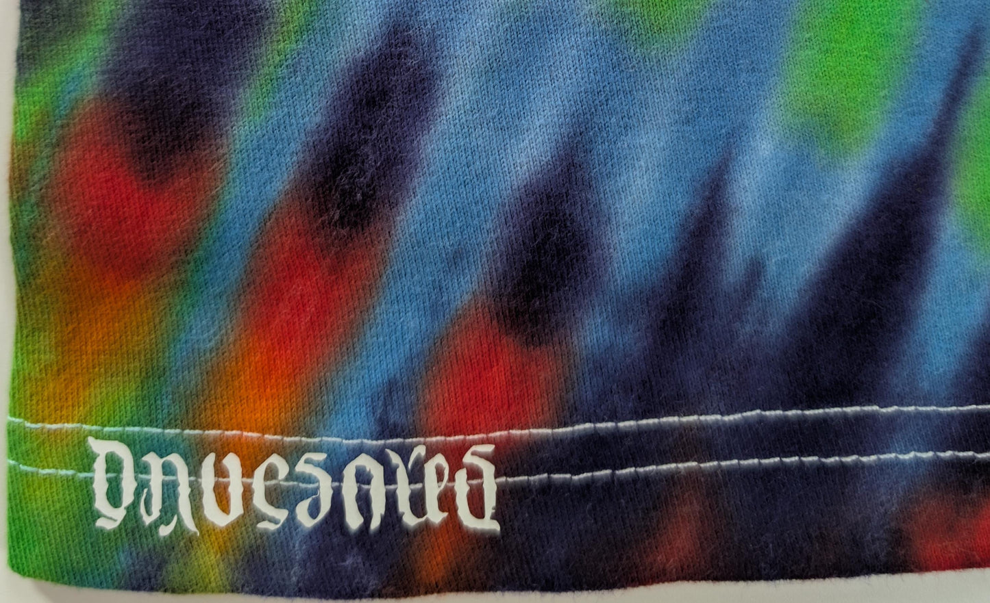 Large Trippy Weaver Variant Tie Dye on a Tultex 291 Ringspun Cotton Long Sleeve Shirt