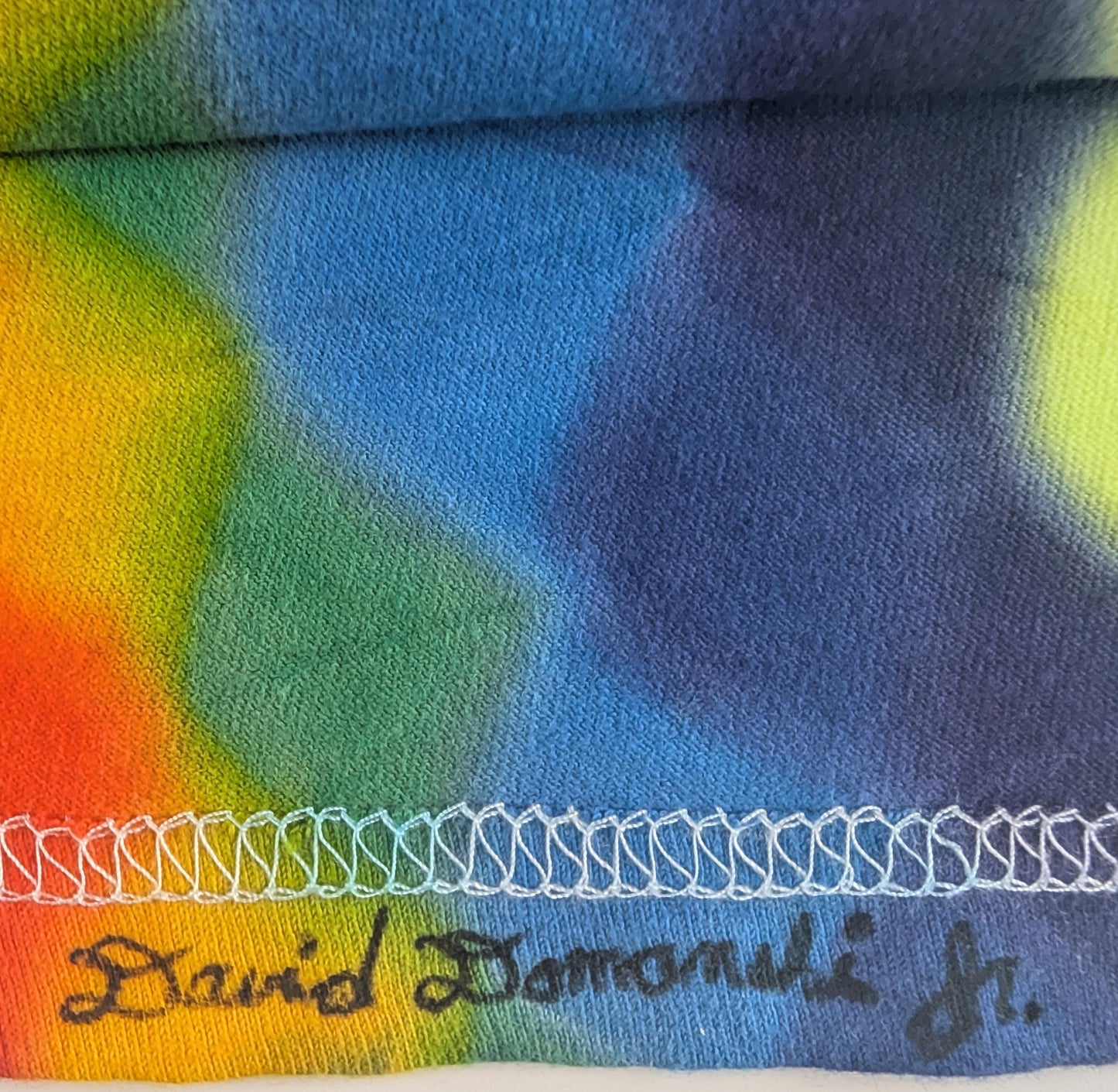 XL UV Reactive Zig Zag Honeycomb Tie Dye on a Tultex 290 Ringspun Cotton T-Shirt