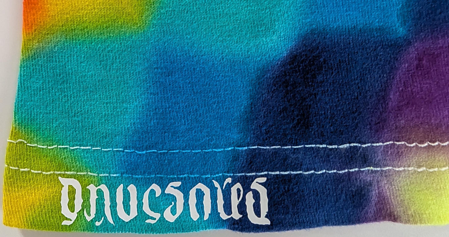 XL UV Reactive Zig Zag Honeycomb Tie Dye on a Tultex 290 Ringspun Cotton T-Shirt