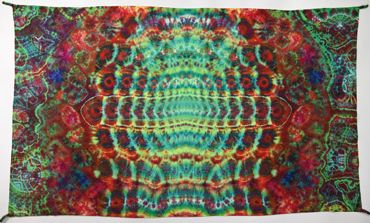 36"X54" (Msrmnts before Shrinkage) UV Reactive Cosmic Egg Center/Kenney Style/Cosmic Egg-Geodes  Tie Dye Tapestry w/ Hanging Loops