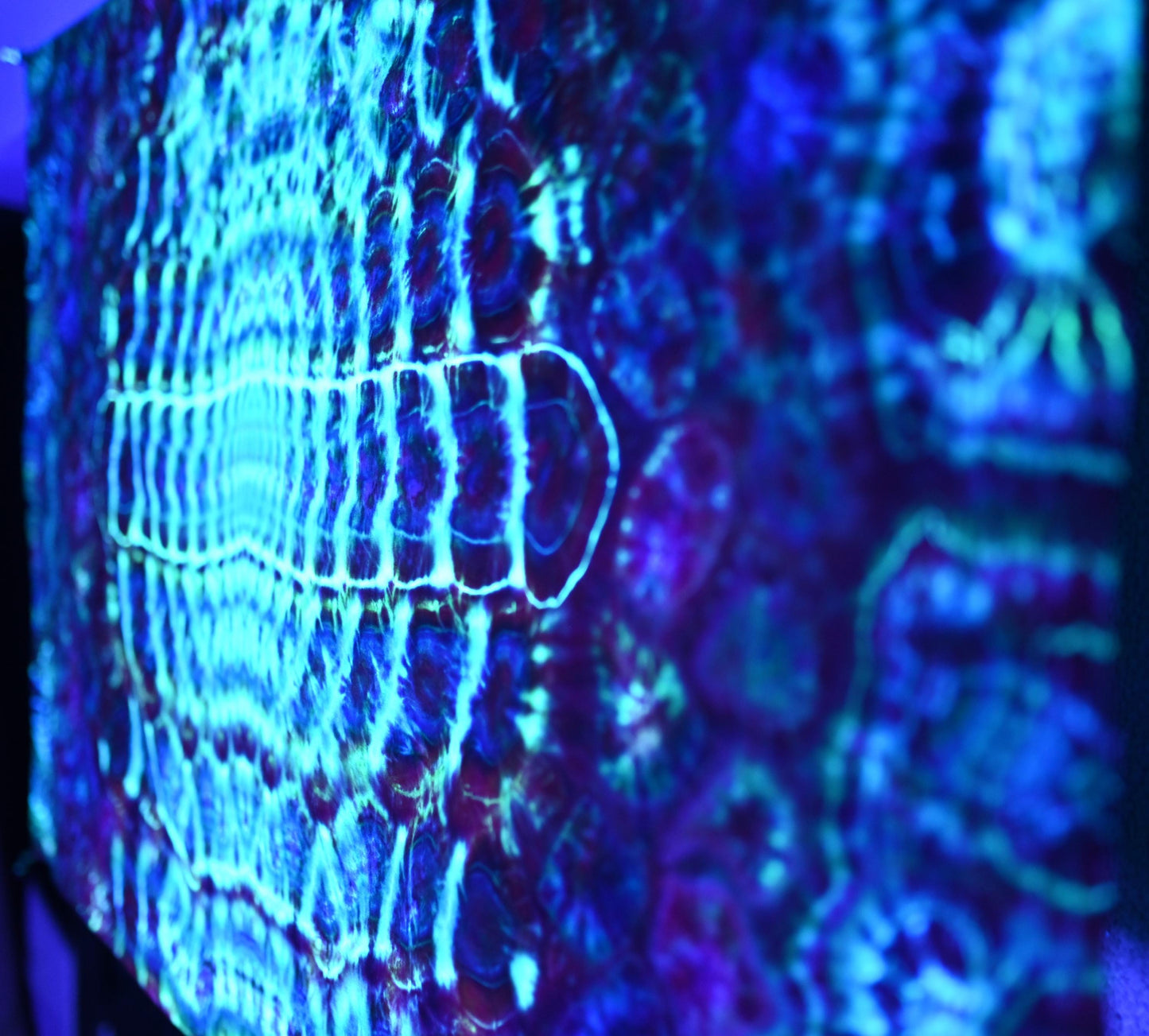36"X54" (Msrmnts before Shrinkage) UV Reactive Cosmic Egg Center/Kenney Style/Cosmic Egg-Geodes  Tie Dye Tapestry w/ Hanging Loops