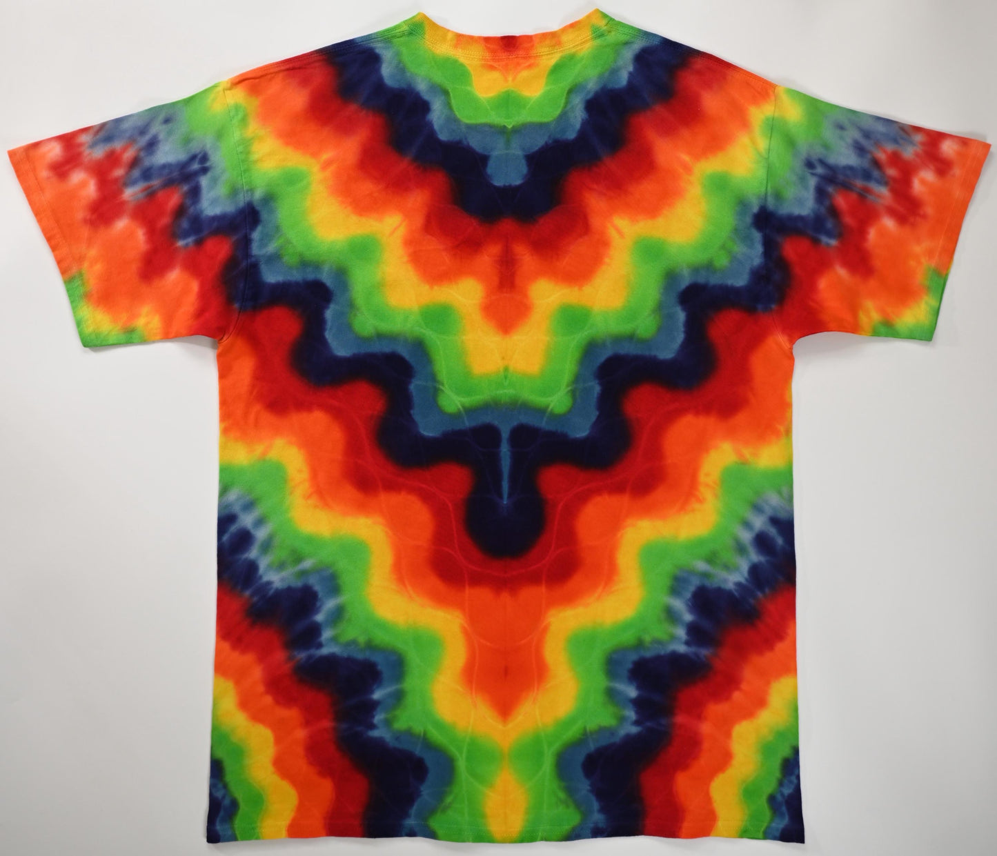 XL Wave Variation* Tie Dye on a Gildan Ultra Cotton PFD (Prepared for Dye) T-Shirt