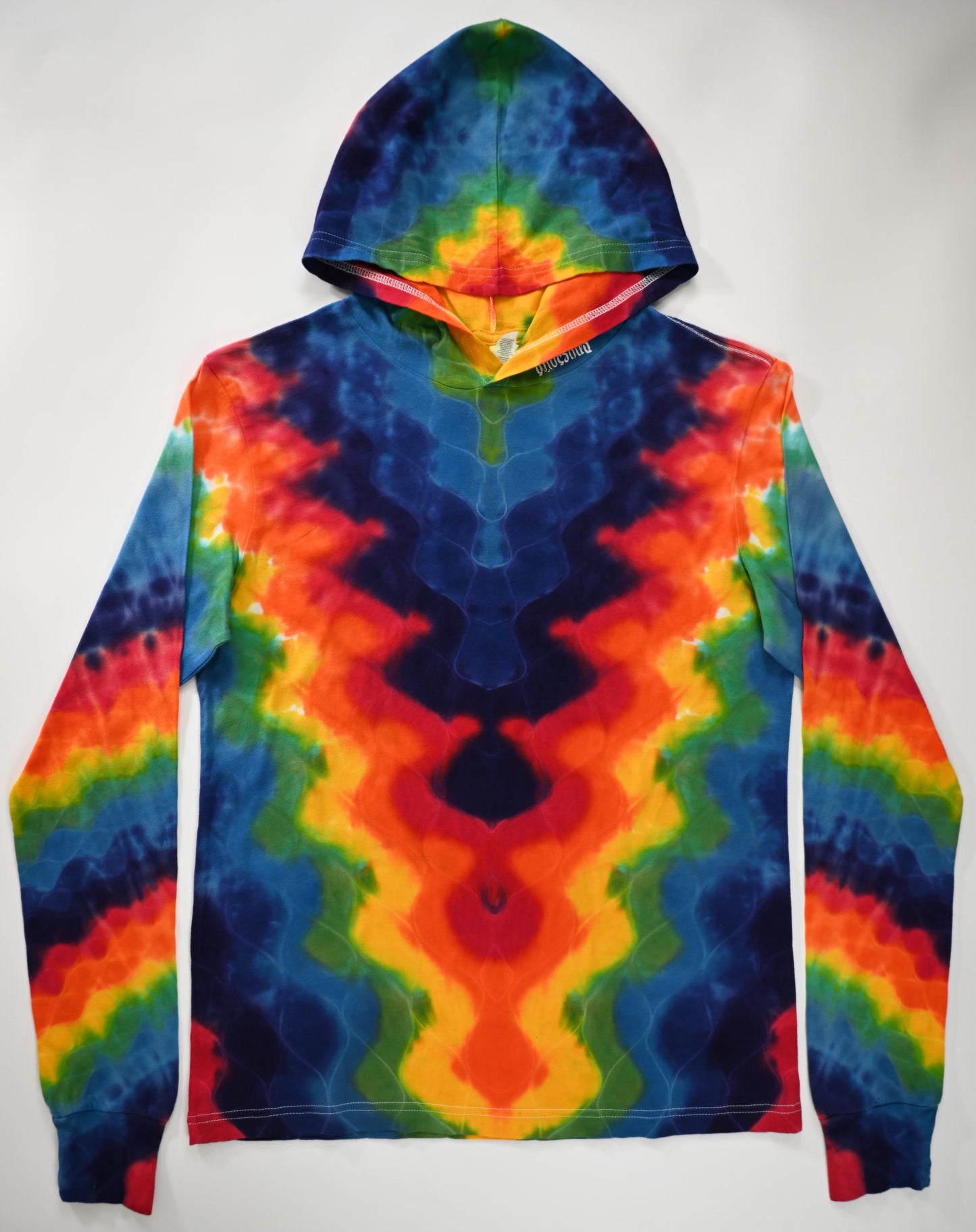Medium Wave Variation* Tie Dye on a Bella + Canvas 3512 Unisex Jersey Long-Sleeve Hoodie**