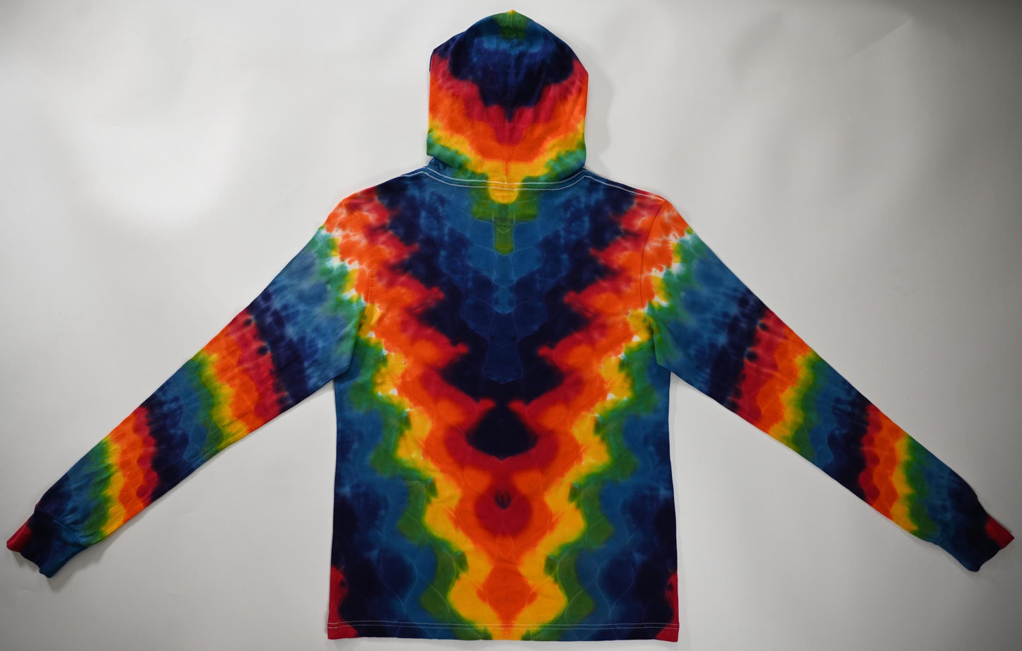 Medium Wave Variation* Tie Dye on a Bella + Canvas 3512 Unisex Jersey Long-Sleeve Hoodie**