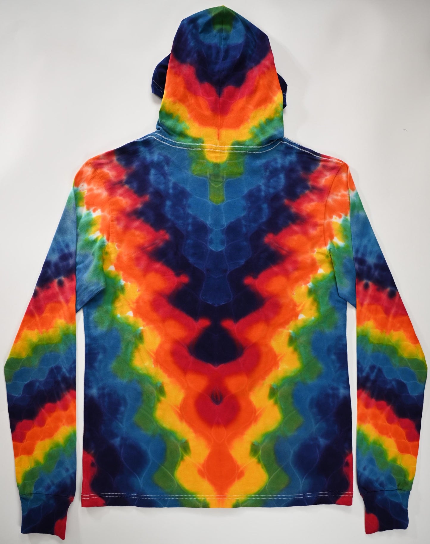 Medium Wave Variation* Tie Dye on a Bella + Canvas 3512 Unisex Jersey Long-Sleeve Hoodie**