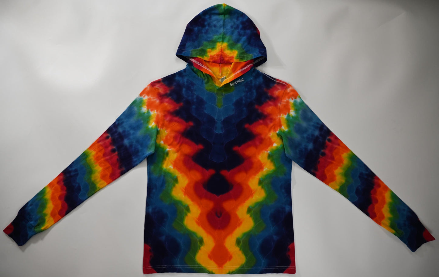 Medium Wave Variation* Tie Dye on a Bella + Canvas 3512 Unisex Jersey Long-Sleeve Hoodie**
