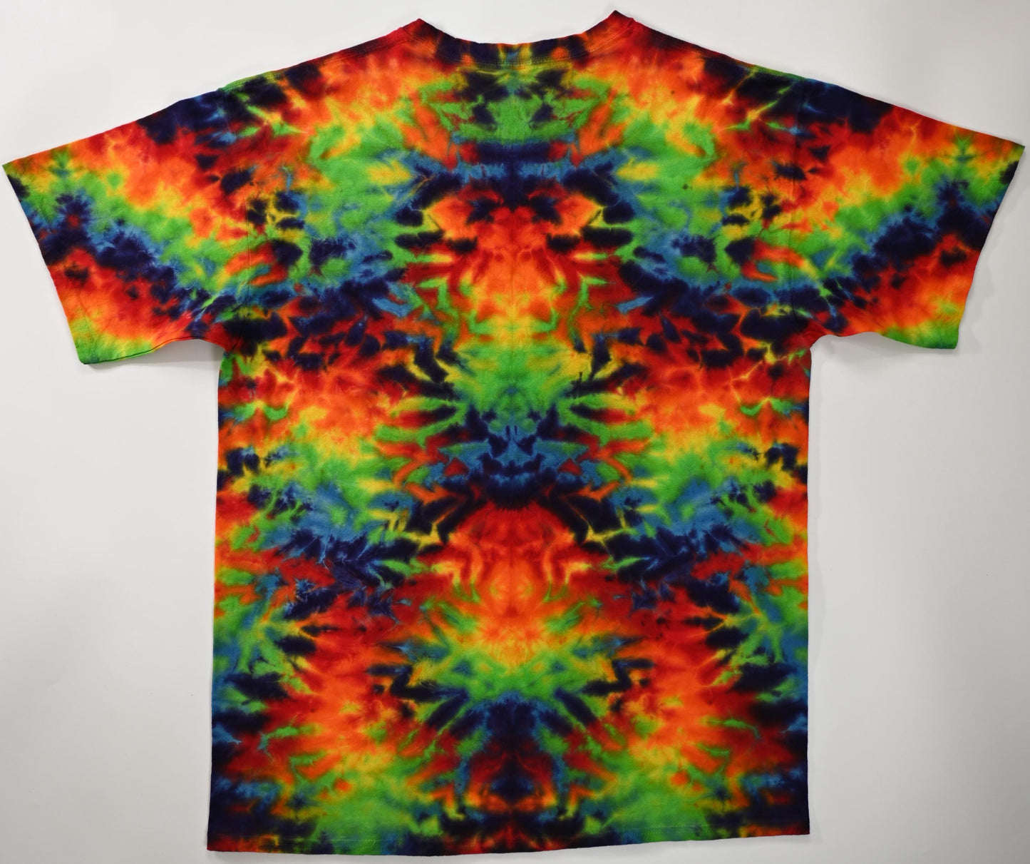 XL Rorschach Scrunch Tie Dye on a Gildan Ultra Cotton PFD (Prepared for Dye) T-Shirt