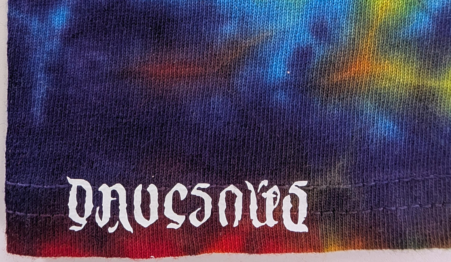 XL Rorschach Scrunch Tie Dye on a Gildan Ultra Cotton PFD (Prepared for Dye) T-Shirt