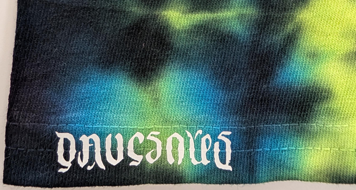2X UV Reactive Glitch Tie Dye in my Neon Vortex Color Palette on a Gildan Ultra Cotton PFD (Prepared for Dye) T-Shirt