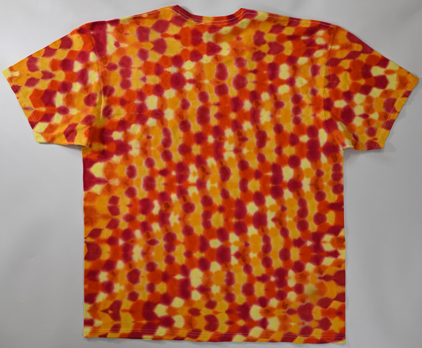 3X UV Reactive Heatwave: Flickering Inferno Tie Dye on a Tultex 290 Ringspun Cotton T-Shirt