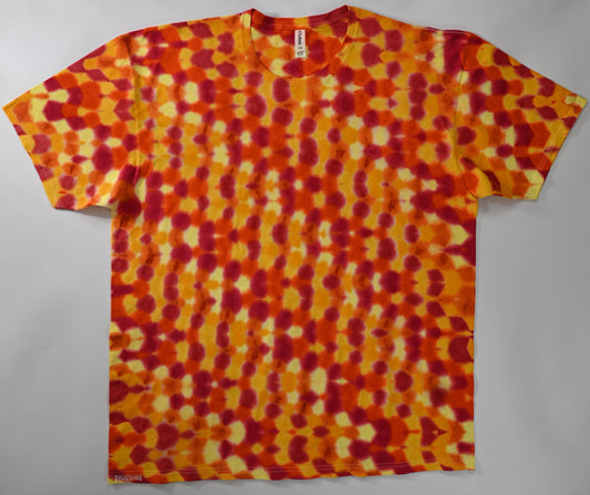 3X UV Reactive Heatwave: Flickering Inferno Tie Dye on a Tultex 290 Ringspun Cotton T-Shirt