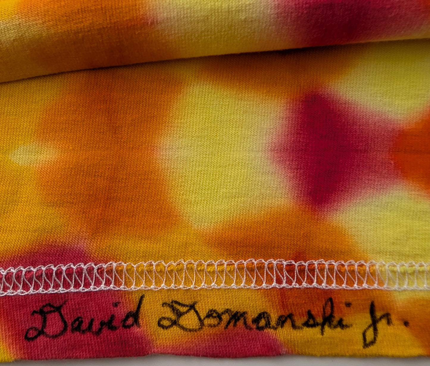 3X UV Reactive Heatwave: Flickering Inferno Tie Dye on a Tultex 290 Ringspun Cotton T-Shirt