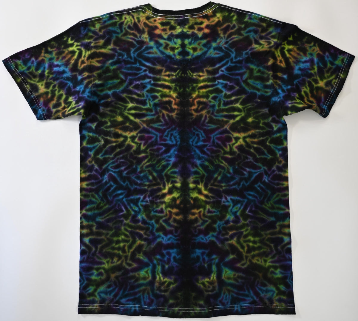 Medium Rorschach Scrunch Tie Dye in my Psychedelic Vision Color Palette on a Gildan Ultra Cotton PFD (Prepared for Dye) T-Shirt