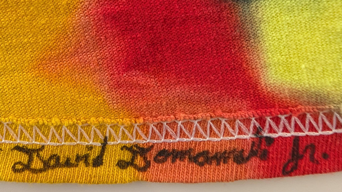 4X UV Reactive Zig Zag Honeycomb Tie Dye on a Port & Company Essential Tee