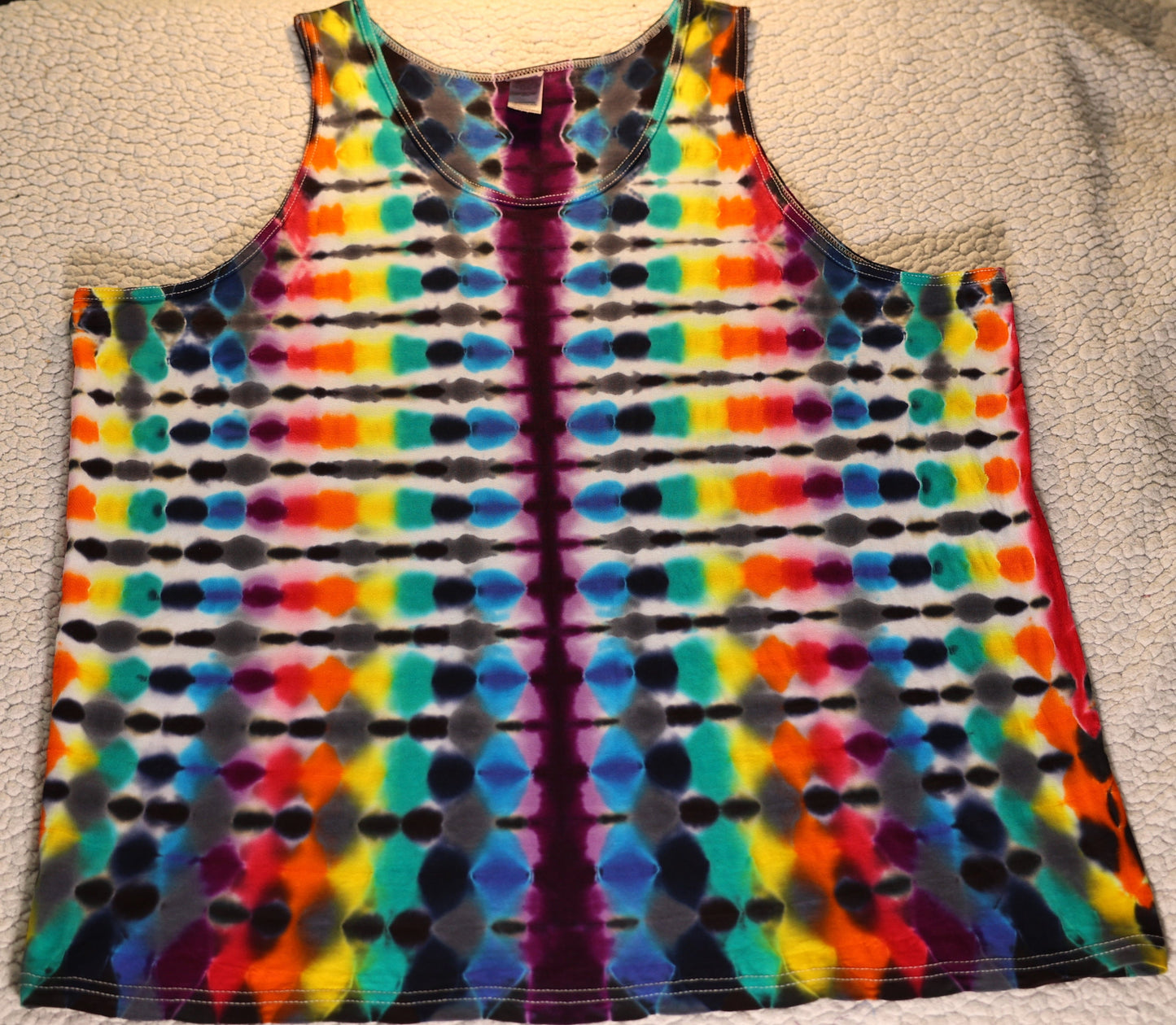 2X Honeycomb Tie Dye Tank Top