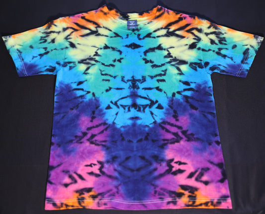 Small Scrunch Tie Dye on a Hanes Beefy Ringspun Cotton T-Shirt