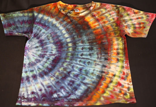 Youth Large Wig Wag Ice Dye Tie Dye on a Gildan Ultra Cotton T-Shirt